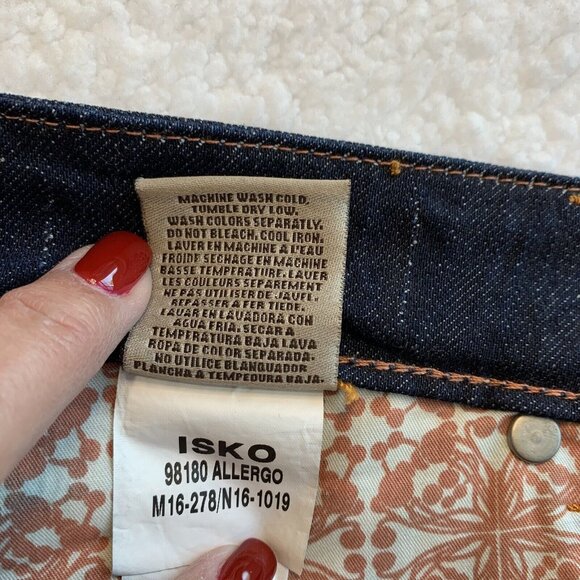 Imagine LA ISKO Y2K Bootcut Denim Jeans Unique Bird Pockets 27x34 RARE NWT - Picture 7 of 11